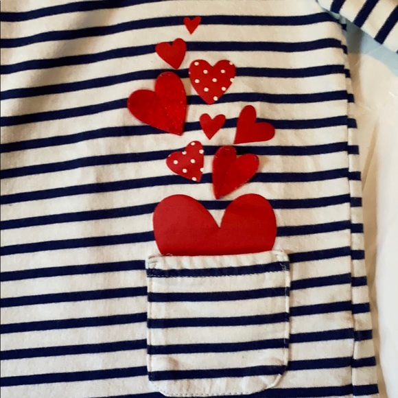 Carter cute stripes and hearts outfit 3t - Picture 2 of 7